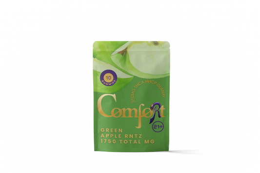 MU Comfort Gummies - Green Apple Rntz 350mg (THCa + HHCp blend) 10-pack