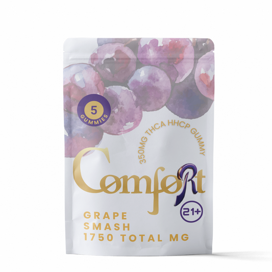 MU Comfort Gummies - Grape Smash 350mg each, 1750mg total (THCa + HHCp blend) 5-pack