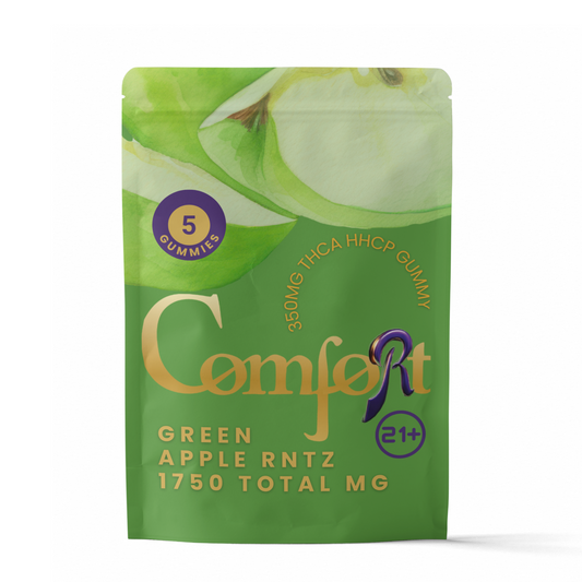 MU Comfort Gummies - Green Apple Rntz 350mg each, 1750mg total (THCa + HHCp blend) 5-pack