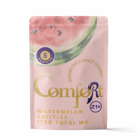 MU Comfort Gummies - Watermelon Skittelez 350mg each, 1750mg total (THCa + HHCp blend) 5-pack